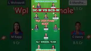 RCB-W vs DC-W Today Match Prediction | RCB W vs DC W Dream11 Prediction | WPL 2026 Final Match