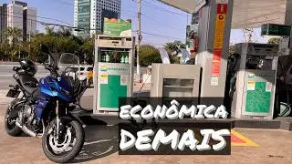 Consumo na bomba da Tiger 660 - Gravei com o Rodolfinho da Z - Passeio de Virago Mogi SP