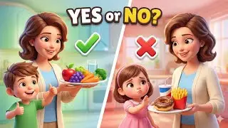 Healthy vs Junk Food Song for Kids | (Yes Yes Yes! No No No!) | Fun Learning nursery Rhyme