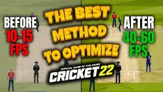 Cricket 22⚙️: ULTIMATE Performance Boost Guide for Low-End PC! (FPS Fix + Stutter Free)