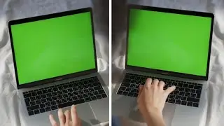 Laptop green screen effects hd footage ||  chroma key video