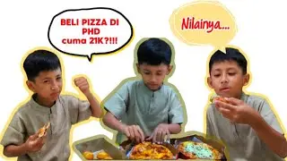 BELI PIZZA DI PHD CUMA 21 RIBU BUAT BUKA PUASA || PAKE UANG HASIL JUALAN STIKER || ALFAREZI