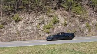 C8 with AWE Track Exhaust heading towards Tail of The Dragon