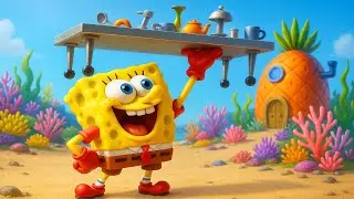 SpongeBob Builds a Crazy Ocean Machine That Goes Totally Wrong 😂🌊 | Funny SpongeBob Ocean Story