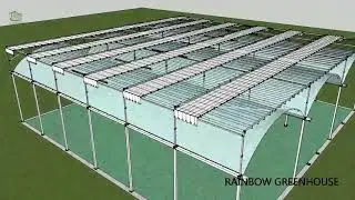 Видеомонтаж многопролетной пленочной теплицы туннельного типа