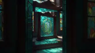 Blok Cyan Stained Glass Pane di Minecraft tapi Versi AI! #shorts