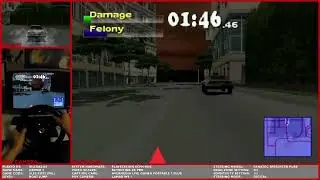 DRIVER 2 [PS1] - Mission 33 - BOAT JUMP (Steering wheel POV)