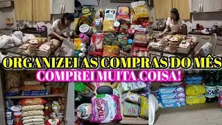 Organizando as Compras do M&ecirc;s 🛒| Mercado  e Economia 🩷COMPREI MUITA COISA 🙌 M&Atilde;E DE 3 SOLO E AT&Iacute;PICA 