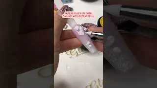 HOW TO: EASY 3D FLOWER NAIL ART WITH GLITZ 4D GEL 🌸🌼 #shorts #nailarttutorial