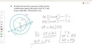 Question 4 ||  Class 9|| Circles || EX 9.2 || Maths || 9650881301