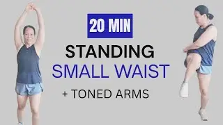 20 Min Standing Abs, Small Waist + Tones Arm Workout I Daily Routine, No Jumping, No Repeat