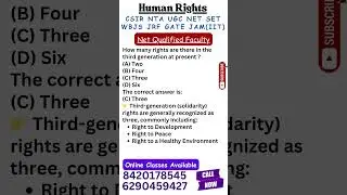 UGC NET Human Rights I Net Qualified Faculty I Online Class Available #humanrights #ugcnet #yt #jrf