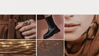 Brown Clean Grid Fashion Moodboard Photo Collage 2
