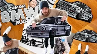 Tufting a BMW Rug | Custom Car Rug Full Tufting Process! (BMW E30)