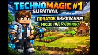 🏠 TechnoMagic #1 &mdash; Виживання З Нуля | Обрали Локацію Під Базу