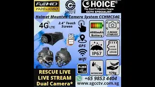 Helmet Mounted Camera System CCHMCS4G Accurate Ground Surveillance 4G GPS IP67 170g Image Stabilize