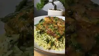 I love fish with spinach rice. It doesn&rsquo;t get any healthier than this dish #shorts