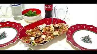 Рулетики с пеперони сыром и овощами!