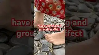 Benefits of walking barefoot on stones and pebbles daily #archsupport #stone