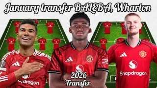 CASEMIRO OUT CONFIRMED ✅✅ MANCHESTER UNITED SQUAD DEPTH WITH BALEBA AND WHARTON 4:3:3 FORMATION 