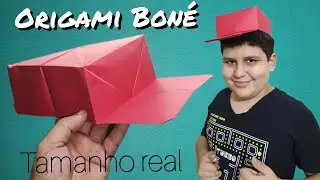 Como fazer um Bon&eacute; de Papel com a aba maior!! ( Origami )  designer: Felipe M Barbosa