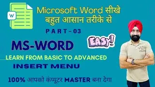 Mastering MS Word From Zero to Advance Level || INSERT MENU (Bookmark, Hyperlink, Header and Footer)
