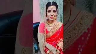 Gadhwali Indian bridal makeup red lahnga 🥰☺️😊🎉❤️#airbrush #trending #ytshorts