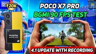 ⚡POCO X7 PRO BGMI 4.1 UPDATE 90 FPS TEST 🎮 With Recoding | Heating Battery Drain Review| 