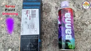 Распаковка потрясающей глянцевой фиолетовой аэрозольной краски | Banna Spray Paint.