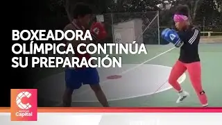 Ingrit Valencia, boxeadora ol&iacute;mpica, contin&uacute;a su preparaci&oacute;n desde casa