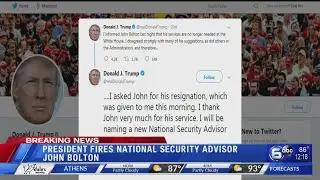 Trump fires John Bolton, says they 'disagreed strongly'