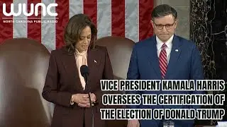 Vice President Kamala Harris oversees the certification of the election of Donald Trump