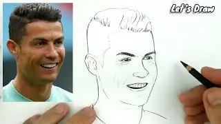 ASMR DRAWING Cristiano Ronaldo / CR7 from manchester united football club