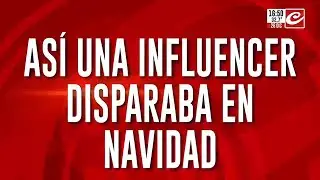 Así una influencer disparaba en Navidad