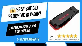 💾 SanDisk Cruzer Blade Pendrive Review | 16/32/64GB USB 2.0 | Unboxing & Speed Test | Nalla Irukku