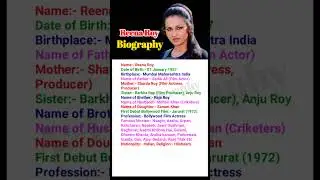 Reena Roy Biography. #reenaroy #biography #bollywood #actress