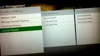 How to do a License Transfer on Xbox 360
