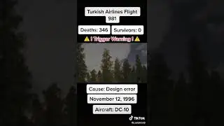Turkish Airlines Flight 981/ Deaths 346 and Survivors 0/Cause : Design Error