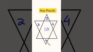 Star Puzzle! Can you do it? #shorts #ranjhanaa  #mathpuzzle #puzzles #stars #mathspuzzle #iqtet #ow