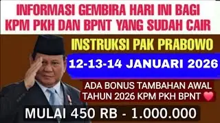 INFO SANGAT GEMBIRA KPM PKH BPNT YANG MENUNGGU BANSOS CAIR THP 1 ADA BONUS TAMBAHAN PIP SIMAK