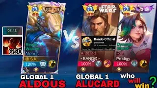 GLOBAL 1 ALDOUS V/S [BANDO] GLOBAL 1 ALU AND GLOBAL 48 IXIA!!😱🔥-- Aldous 650 Stack💀-- [MLBB].