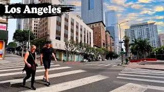 Walking Tour of Financial District in Downtown Los Angeles, California, USA, Fine Arts Building 2023