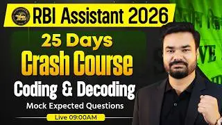 RBI Assistant 2026 | Coding Decoding Reasoning | RBI Assistant Reasoning Class 2026