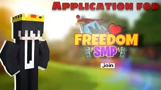 Application for freedom smp🔥S1 | minecraft PE YouTuber lifesteal server#lifestealsmp