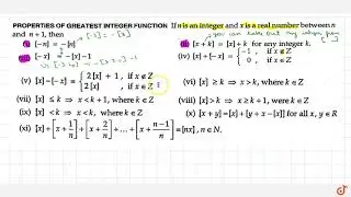 Greatest integer function and properties