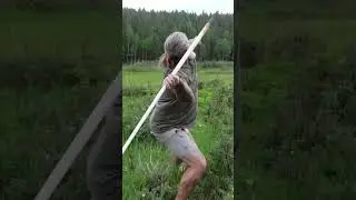 SCHONINGEN Spear In Action #survival #neanderthal #spear #outdoorsman #ancientweapons