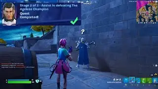 Assist in defeating The Ageless Champion in Fortnite Oathbound Quests