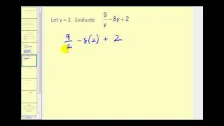 Evaluating Algebraic Expressions