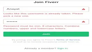 How to solve fiverr signs problem|your username include numbers and underscores