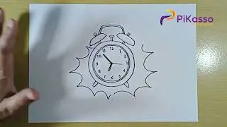 How to Draw Alarm Clock Twin Bell